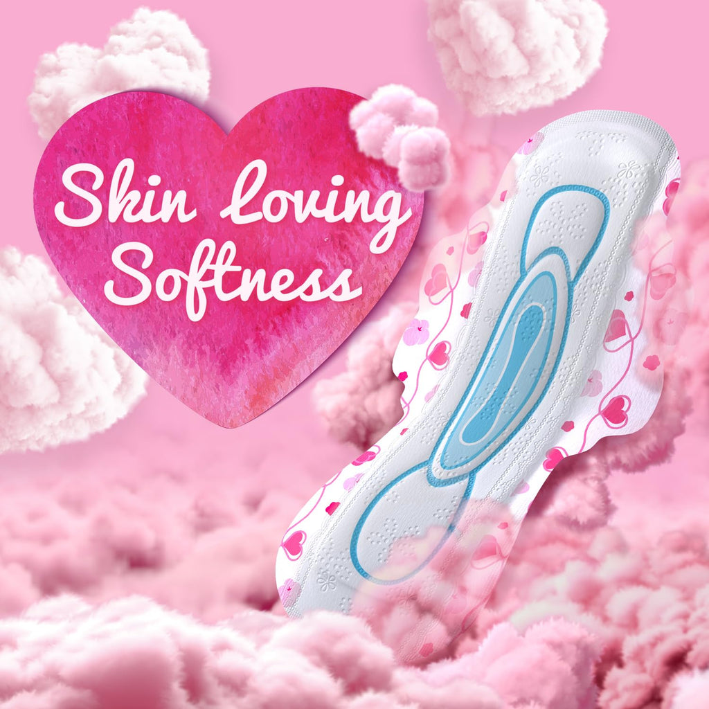 Whisper Ultra Skin Love Soft Sanitary Pads for Women, XL+ 15 Pads