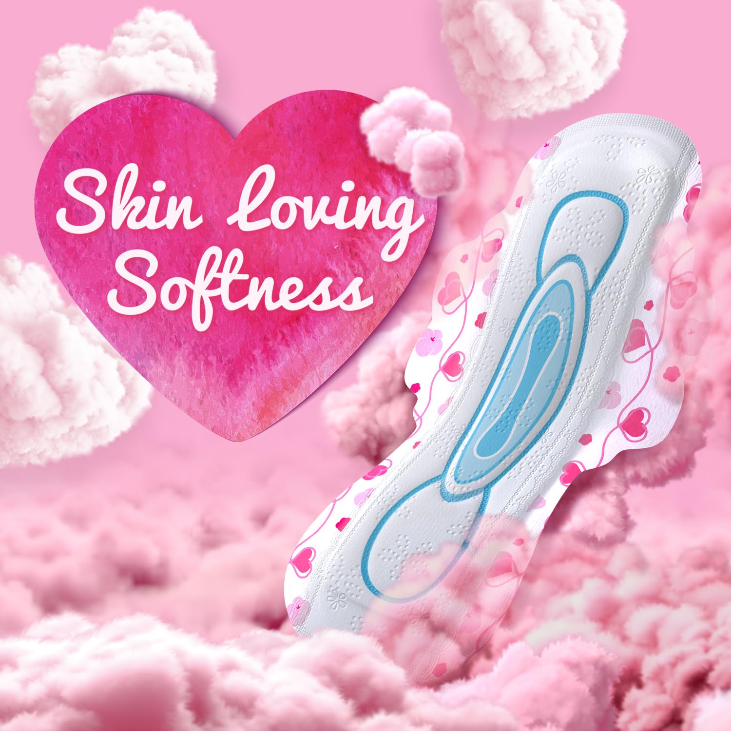 Whisper Ultra Skin Love Soft Sanitary Pads for Women, XL+ 15 Pads