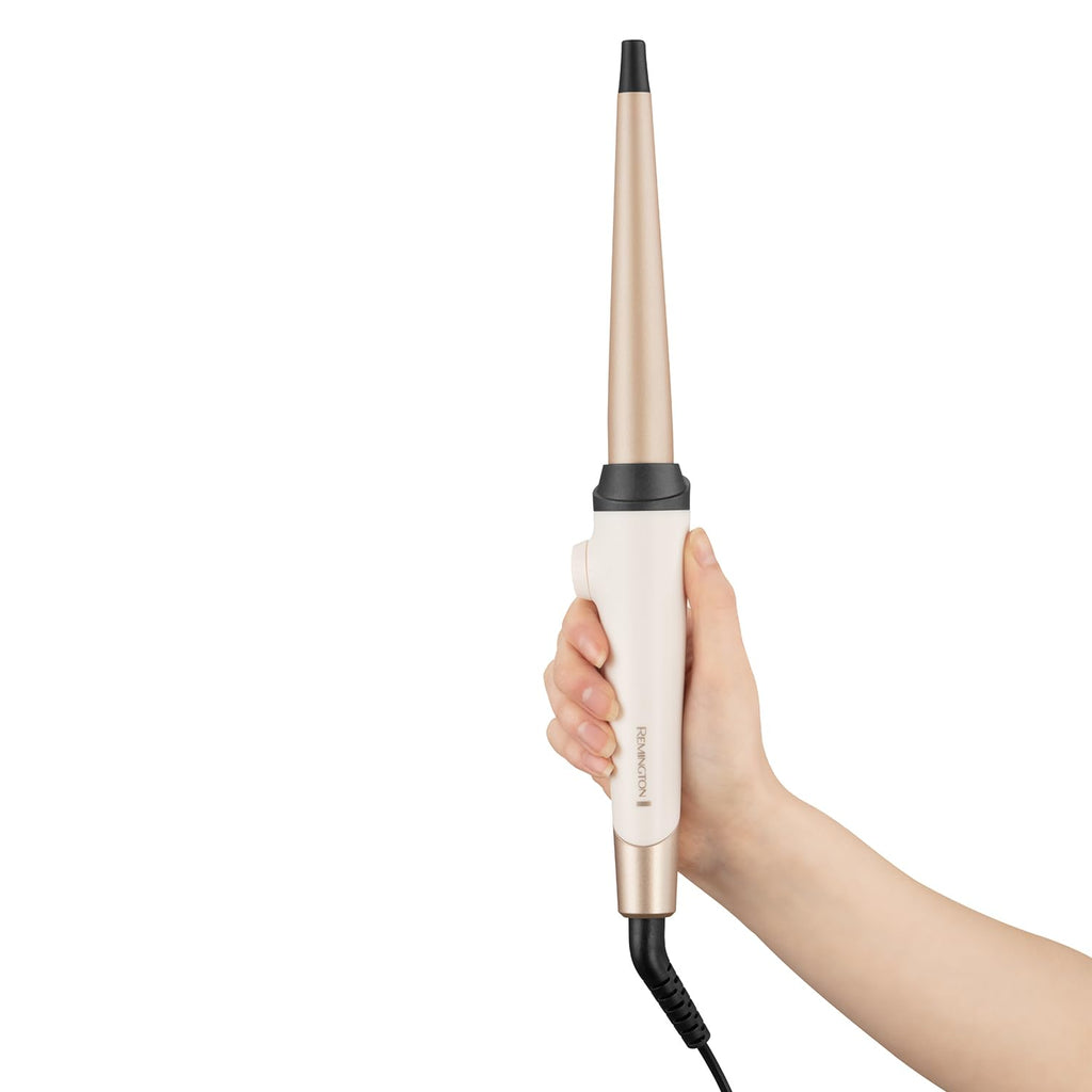Remington Shea Soft Curling Wand CI4740 | Advanced 13-25mm Ceramic Barrel Enriched with Shea Oil | 30-Second Heat-Up, Adjustable Temperature Control, Stay Cool Tip, and Heat Protection Stand