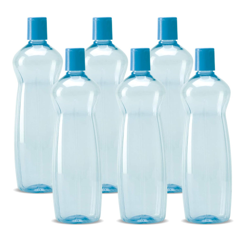 MILTON Pacific 1000 Pet Water Bottles, 1 Litre Each, Set of 12, Sky Blue and Red | BPA Free | Leak Proof | Office Bottle | Gym Bottle | Home | Kitchen | Travel Bottle | Hiking | Treking | Reusable