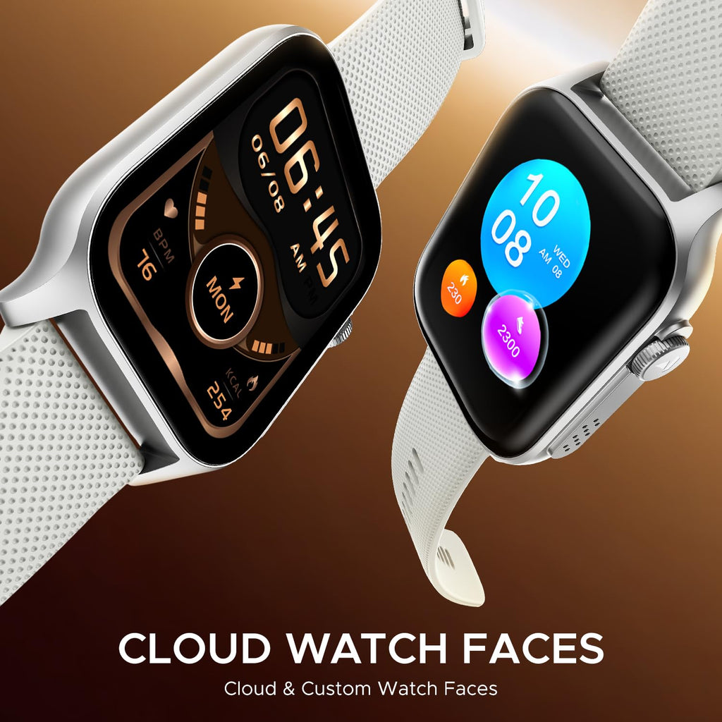 boAt Ultima Ember smartwatch with 1.96” AMOLED Display, AOD, Personalized Fitness Nudges, Functional Crown,100+ Sports Modes, Create Your Own Watchface, smartwatch for man and Woman (Silver Myst)