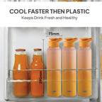 CELLO Aqua Pro Max Stainless Steel Water Bottle 1000 ml Pink & Yellow | ISI Certified Single Wall Rust & Leakproof Fridge Safe Stylish Easy Grip Colorful Steel Water Bottle For Office & Daily Use