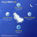 Stayfree Secure Nights XXL Sanitary Pads for Women | 98 Pads Combo Pack| Cottony Soft Cover | Upto 100% leakage protection | Buy XXL at XL price | Absorbs 2x Faster with Wider Back
