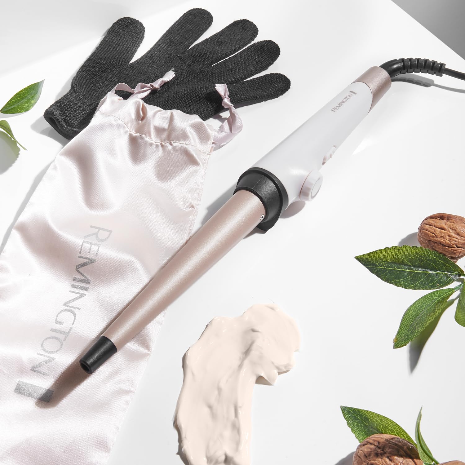 Remington Shea Soft Curling Wand CI4740 | Advanced 13-25mm Ceramic Barrel Enriched with Shea Oil | 30-Second Heat-Up, Adjustable Temperature Control, Stay Cool Tip, and Heat Protection Stand