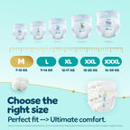 Pampers Premium Care Pant Style Baby Diapers M 54 Count | No Marks Design | Voted India’s #1 Softest Diaper | All in 1 diaper with 360 Cottony Softness