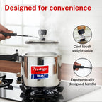 Prestige 3 Litre TRIPLY Svachh Inner Lid Pressure Cooker | Deep Lid for Spillage Control | Visual Pressure Indicator | Metallic Safety Plug | VPI | Gas & Induction Compatible | 5Y Warranty