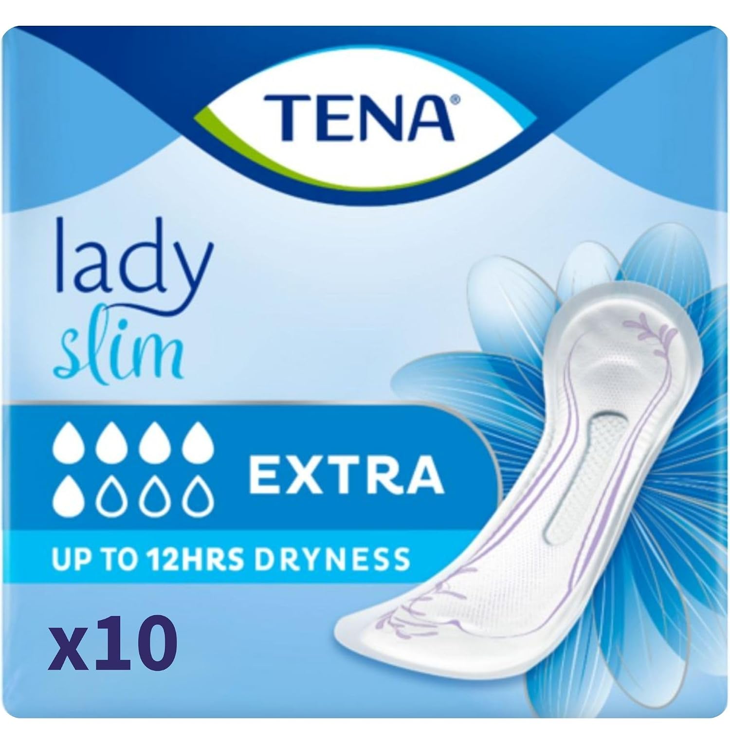 TENA Lady Extra Bladder Control Pad | Medium Leaks | 10Pcs | 31Cm