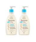 Aveeno Baby Daily Moisture Wash and Shampoo (354ml) | Cleanses hair & body | Oat kernel extract & glycerin | Tear-free, soap-free, paraben-free, hypoallergenic | US #1 Pediatrician recommended
