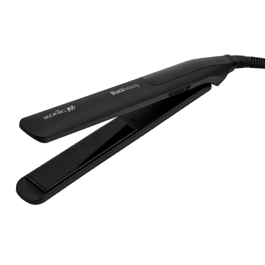 Ikonic Me Black Beauty Hair Straightener, Ceramic Floating Plates, Adjustable Temperature Up To 230°C, Quick Heat-Up Technology, Smooth, Sleek & Shiny Hair Styling, Hair Straightening Tool For Women, Black