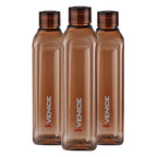 CELLO Venice Exclusive Edition Water Bottles Set of 3, 1000ml Each Brown | Unbreakable, Food Grade, Air Tight, Leakproof Bottle Set | Reusable Set of Fridge Pet Water Bottles For Home, Office, Gifting