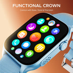 boAt Ultima Ember smartwatch with 1.96” AMOLED Display, AOD, Personalized Fitness Nudges, Functional Crown,100+ Sports Modes, Create Your Own Watchface, smartwatch for man and Woman (Mist Blue)