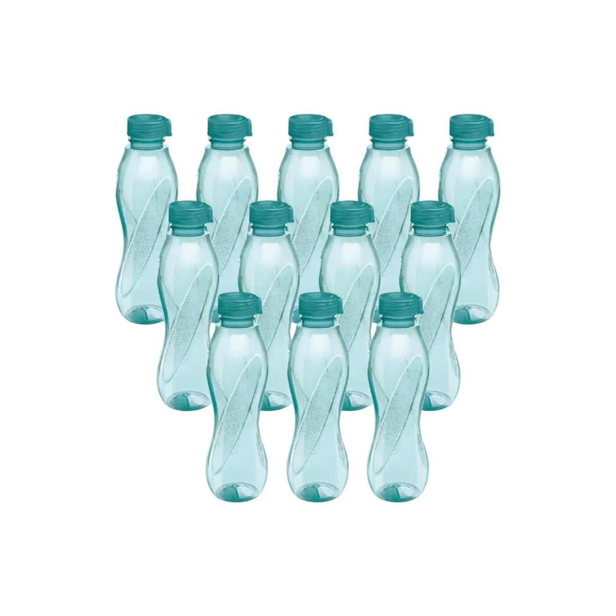 MILTON Oscar 1000 Pet Water Bottles, 1 Litre Each, Set of 12, Blue, Reusable Plastic Fridge Bottle Set, BPA Free and Leak Proof Bottles for Travel, Work