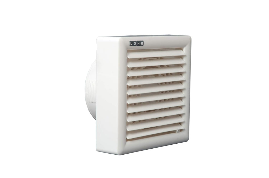 Usha Crisp Air Premia BV 150 mm (6‑Inch) Exhaust Fan for Bathroom| 100% Copper Motor | Automatic Front Shutter | Low‑Noise | Rust‑Proof Body & Blades | White
