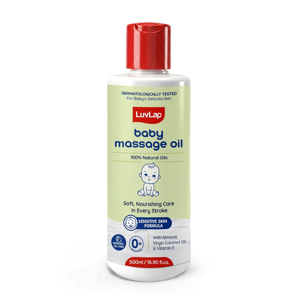LuvLap Baby Massage Oil with Almond, Virgin Coconut Oil &amp; Vitamin E