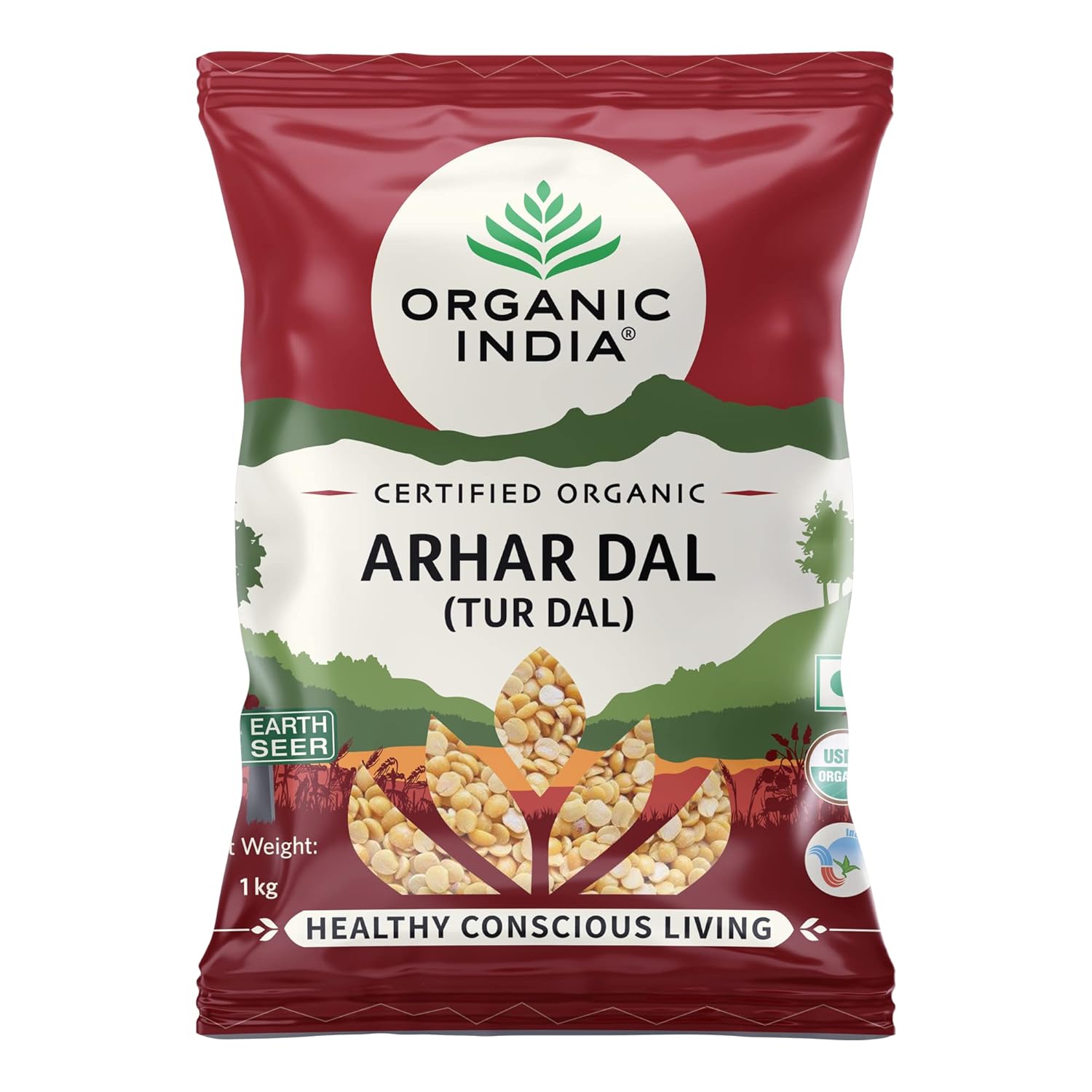 Organic India Arhar Dal (Tur Dal), 1 kg
