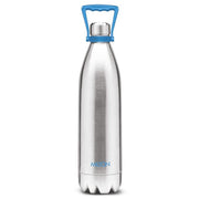 Milton Duo 2200 Thermosteel 24 Hours Hot and Cold Water Bottle with Handle, 2.02 litres, Silver