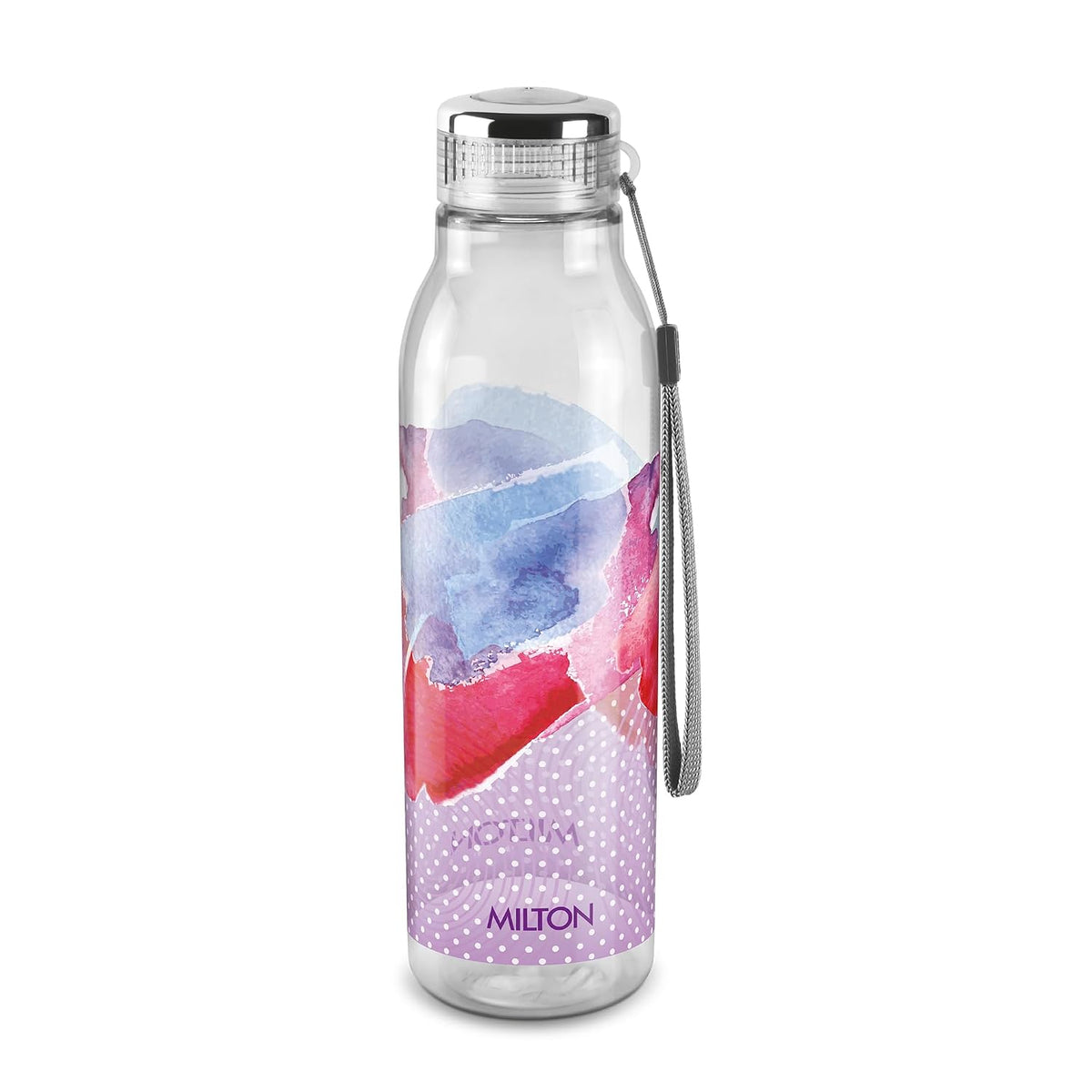 MILTON Helix 1000 Water Bottle, 1 Litre, Reusable Plastic Fridge Bottle, BPA Free and Leak Proof Bottles for Travel, Work, Pack of 1, Purple
