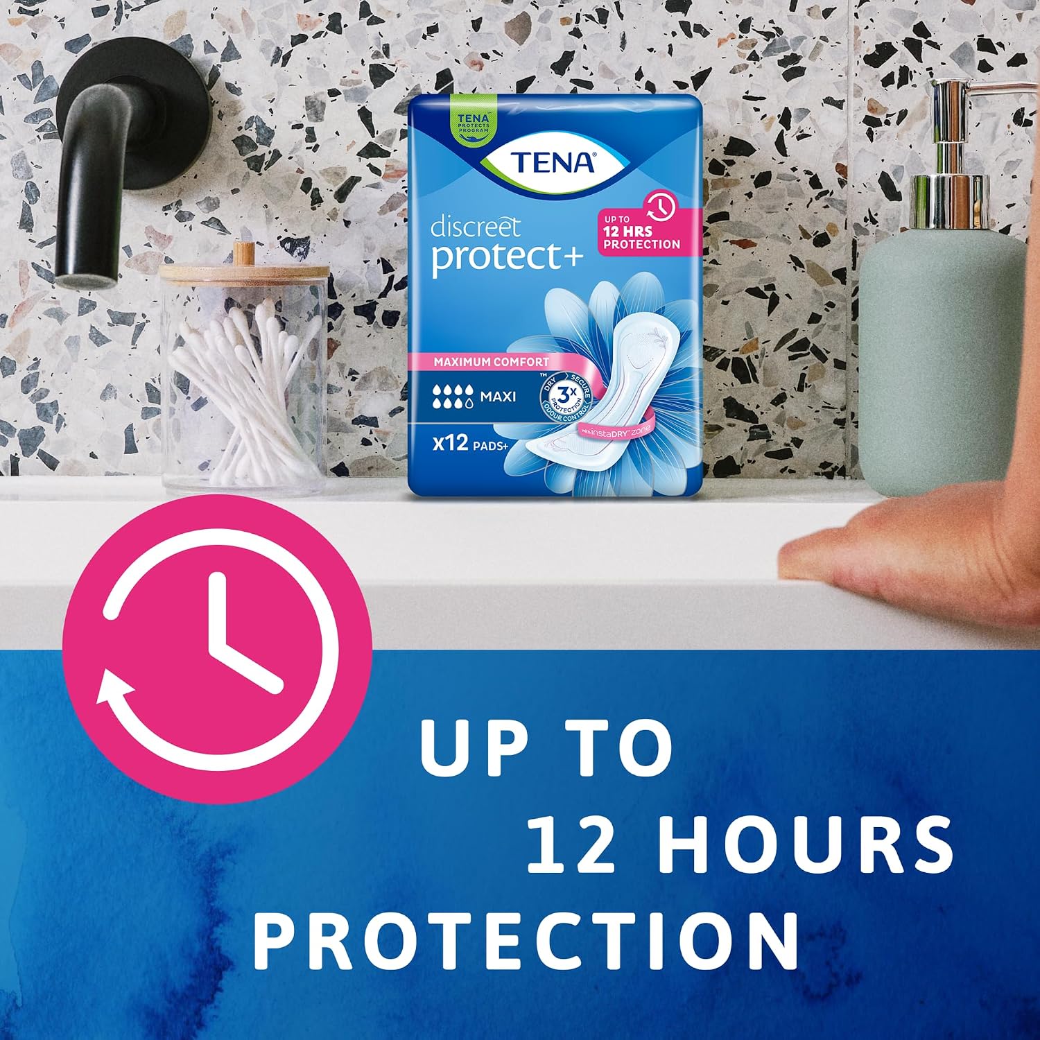 TENA Lady Maxi Bladder Control Pads for Heavy, Unexpected Urine Leaks | 18 Pcs | Postpartum or Post-surgery Pad | 37.7 Cm Long | Incontinence Pads | World's Leading Incontinence Brand