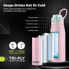 Stainless Steel Water Bottle Atlas Baby Pink 740ml