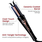 Urban yog MakeMeeBold Automatic Hair Curler| Easy Two-Way Curling Iron with 4 Temperature Settings | Gifts for woman | Anti-Scald Design, Quick Curls in 10-15 Min, Tangle-Free