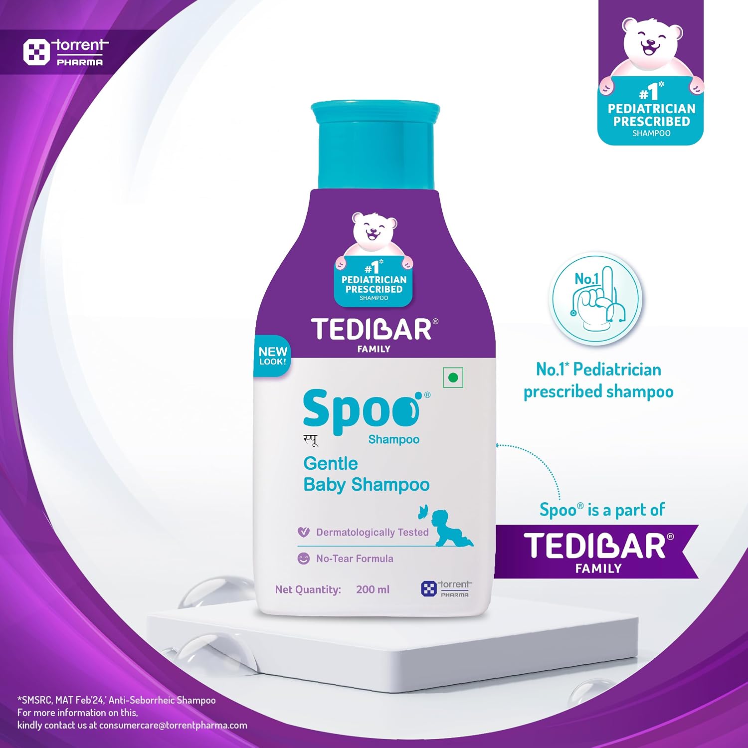SPOO Tedibar Gentle Baby Shampoo 200Ml No Tears