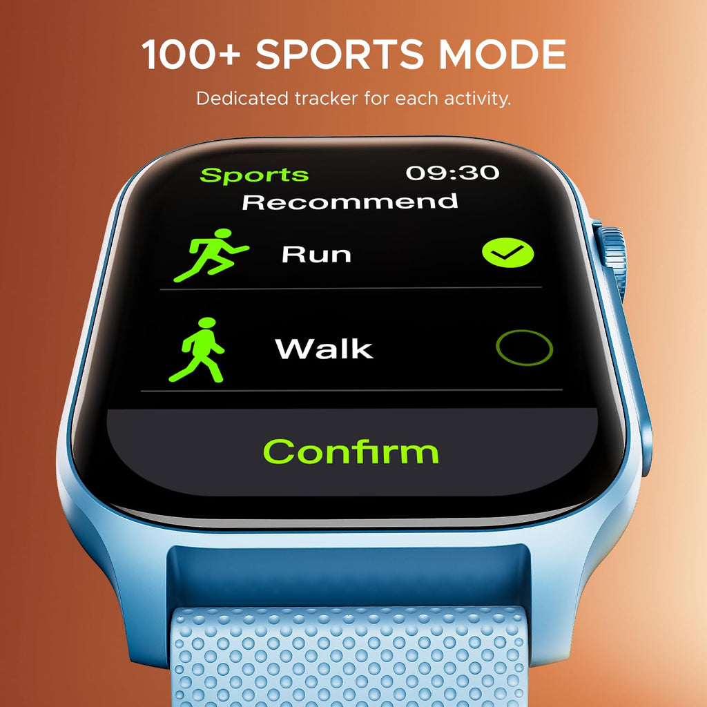boAt Ultima Ember smartwatch with 1.96” AMOLED Display, AOD, Personalized Fitness Nudges, Functional Crown,100+ Sports Modes, Create Your Own Watchface, smartwatch for man and Woman (Mist Blue)