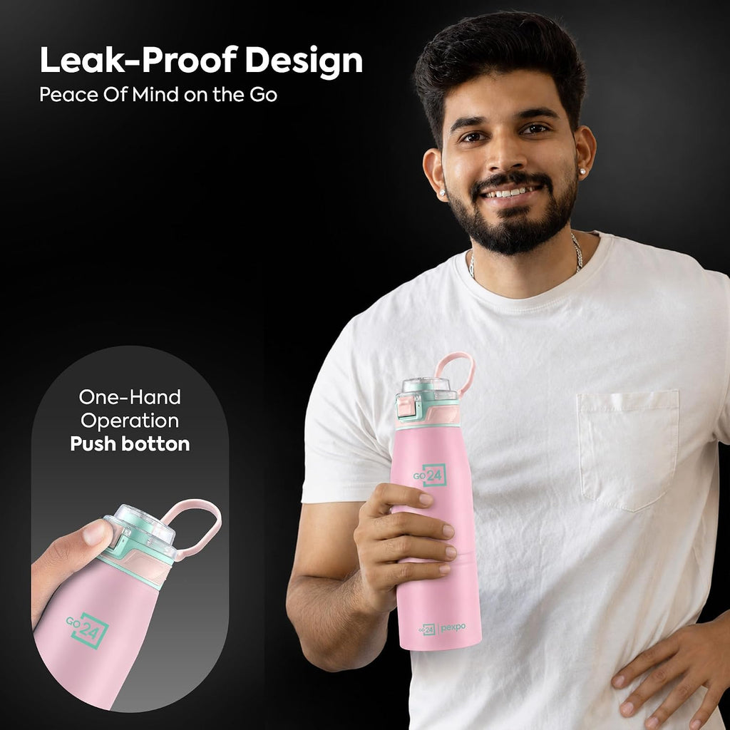 Stainless Steel Water Bottle Atlas Baby Pink 740ml