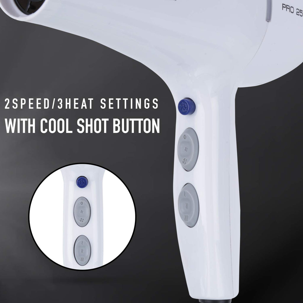 Ikonic Hair Dryer- Pro 2500+ White - 2500 Watts