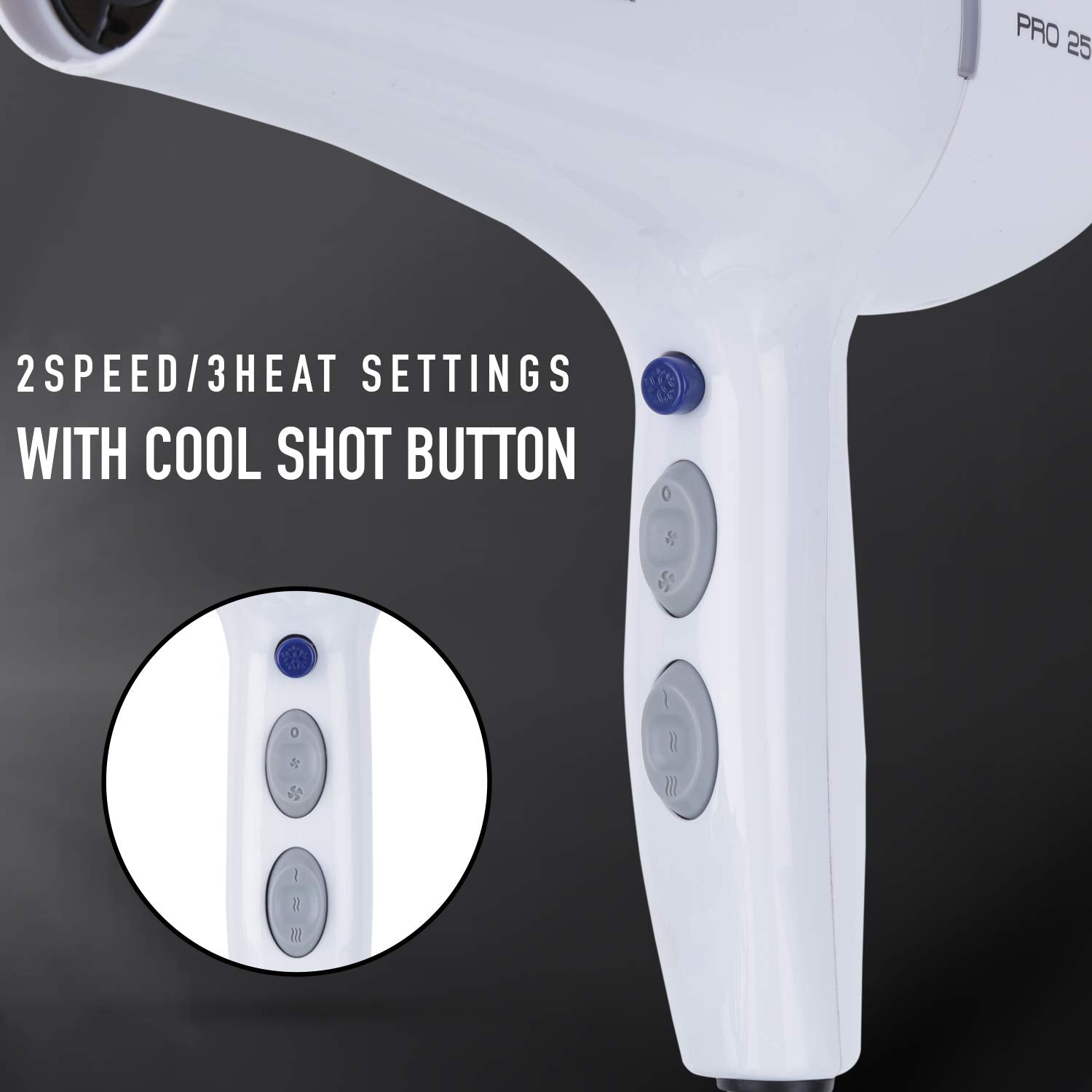 Ikonic Hair Dryer- Pro 2500+ White - 2500 Watts