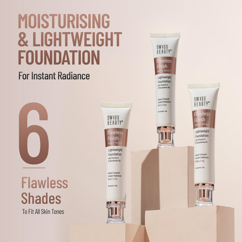 Swiss Beauty Flawless Finish Foundation | Medium Coverage ,50gm