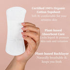 Anandi Panty Liners For Women | Daily Use Liners 190mm - 40 Pieces | Biodegradable Compostable Organic Liner | Certified 100% Organic Cotton Top Sheet