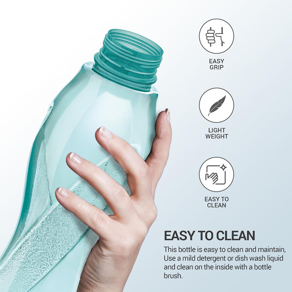 MILTON Oscar 1000 Pet Water Bottles, 1 Litre Each, Set of 12, Blue, Reusable Plastic Fridge Bottle Set, BPA Free and Leak Proof Bottles for Travel, Work