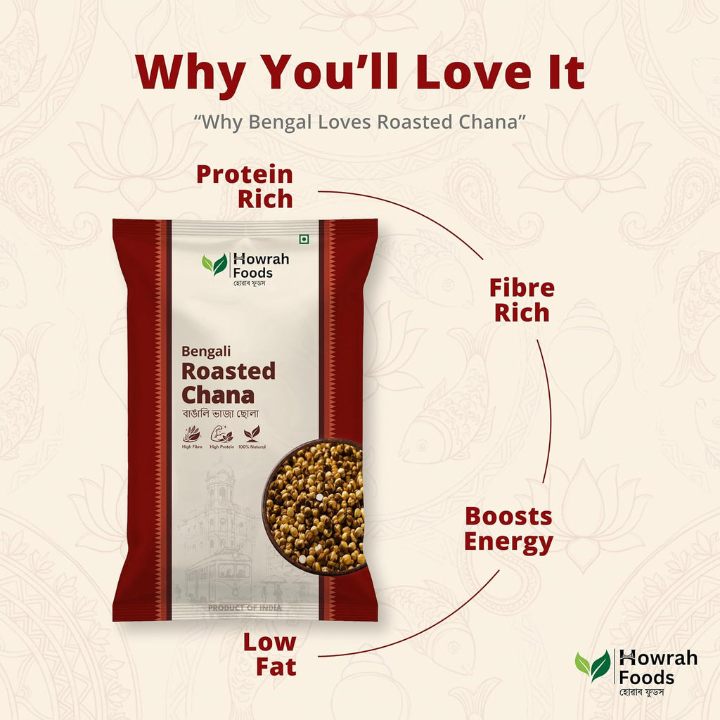 Howrah Foods Bengali Plain Roasted Chana 500g