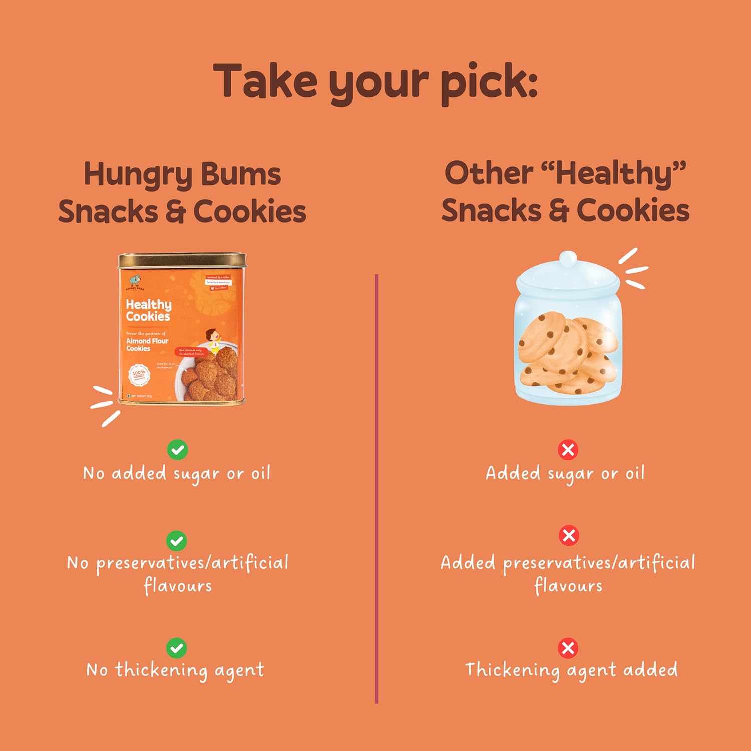 Hungry Bums Almond Biscuits - 160gm