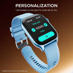 boAt Ultima Ember smartwatch with 1.96” AMOLED Display, AOD, Personalized Fitness Nudges, Functional Crown,100+ Sports Modes, Create Your Own Watchface, smartwatch for man and Woman (Mist Blue)