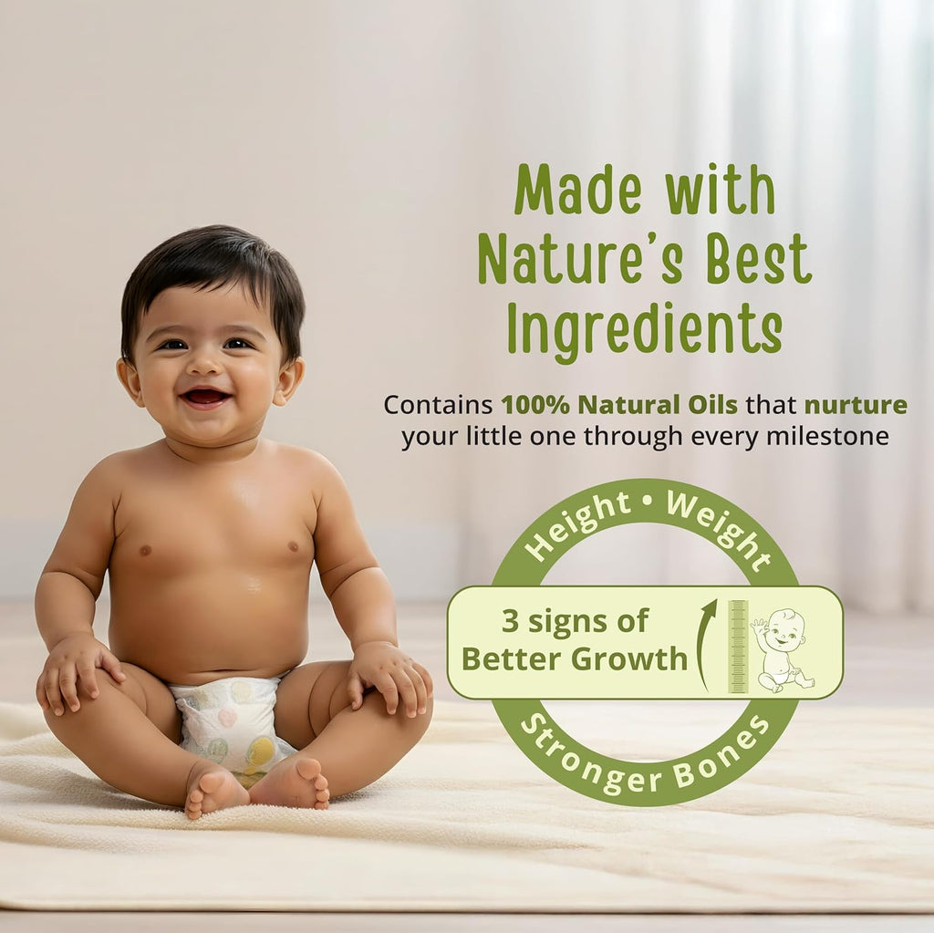 LuvLap Baby Massage Oil with Almond, Virgin Coconut Oil &amp; Vitamin E