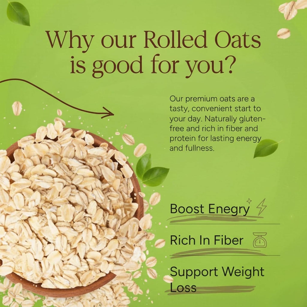 Pearl Organic Fresh Rolled Oats 800gm
