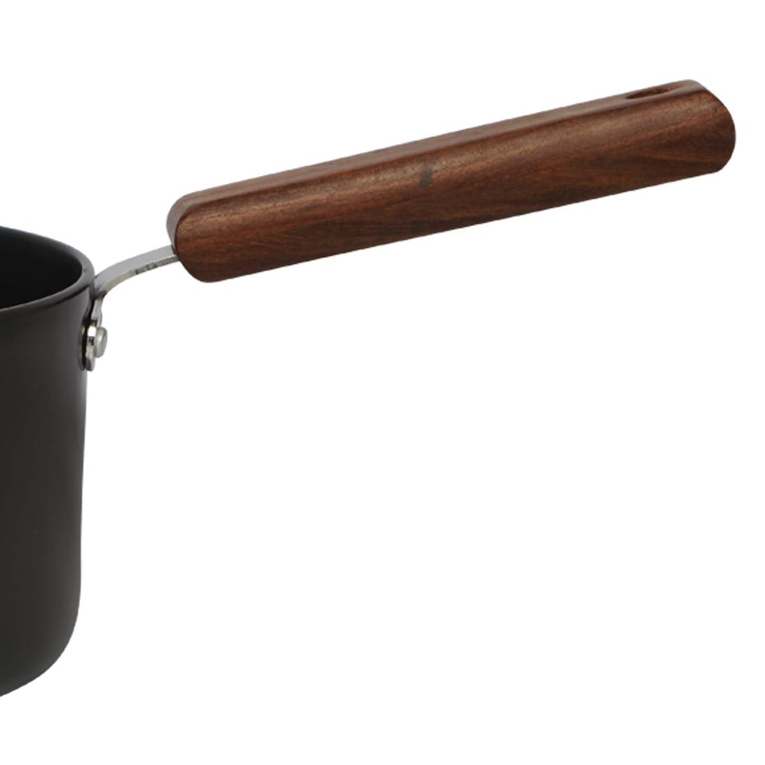 Wonderchef Ebony Hard Anodized Nonstick Sauce Pan | 16cm Non Stick Sauce Pan | 2L | 3.25 mm | Black and Brown