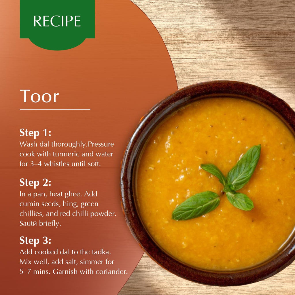 Vedaka Unpolished Toor Dal (Arhar Dal) | 1 Kg