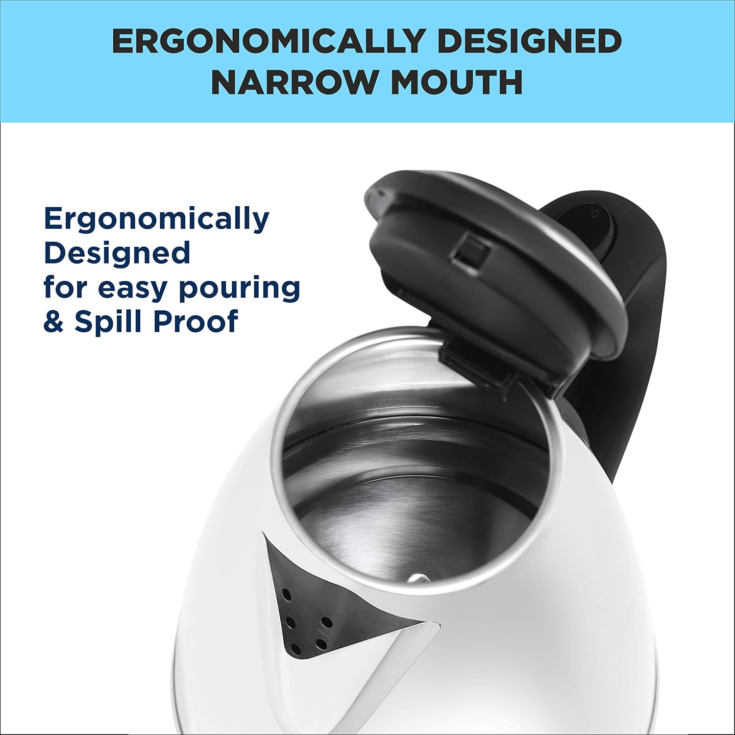 Butterfly EKN 1.5 Litre Stainless Steel Electric Kettle | 1500 W | 360 Swivel Power Base | Auto Shut Off | For Hot Water, Tea, Coffee, Noodles | Dry Boil Protection | (Pack of 2)