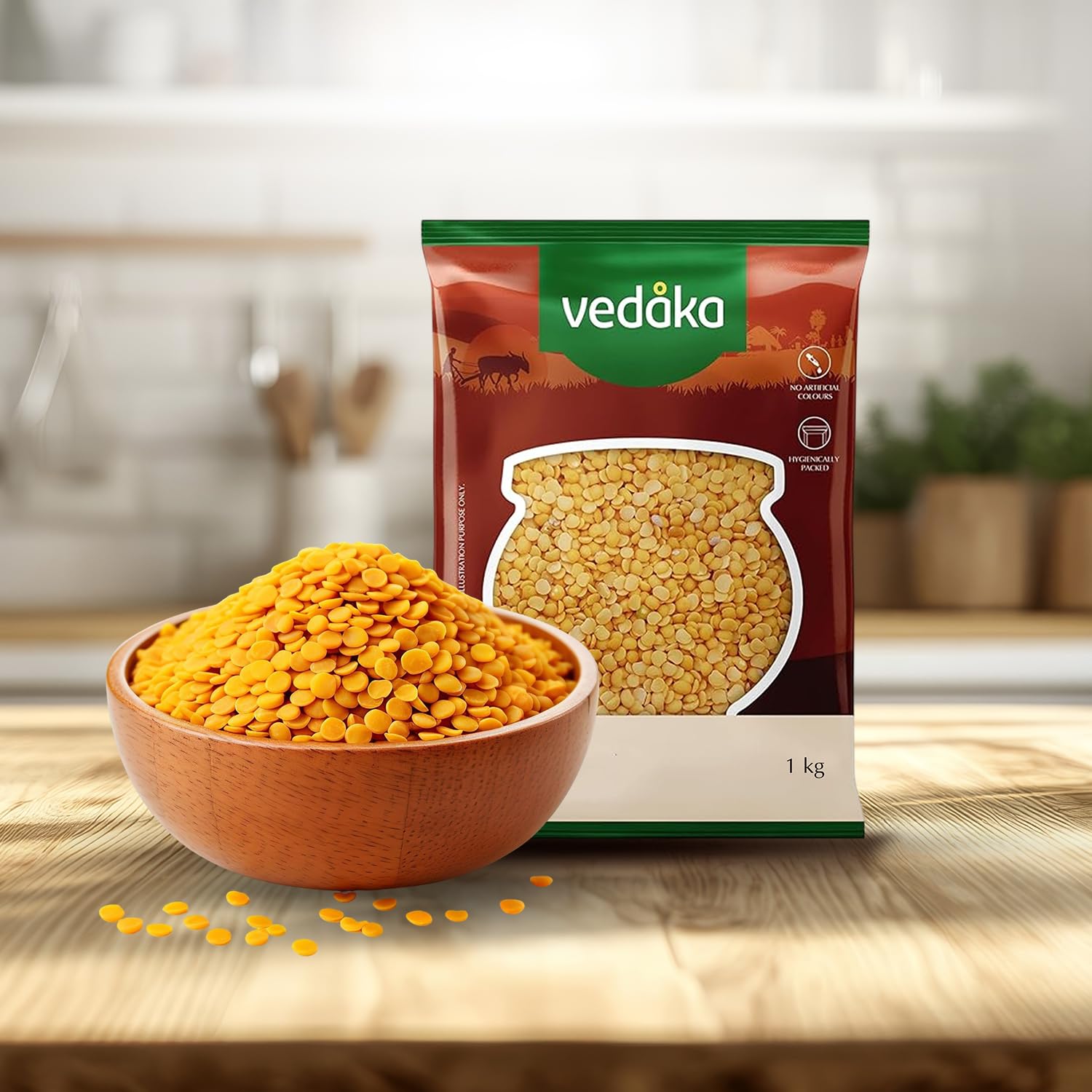 Vedaka Unpolished Toor Dal (Arhar Dal) | 1 Kg