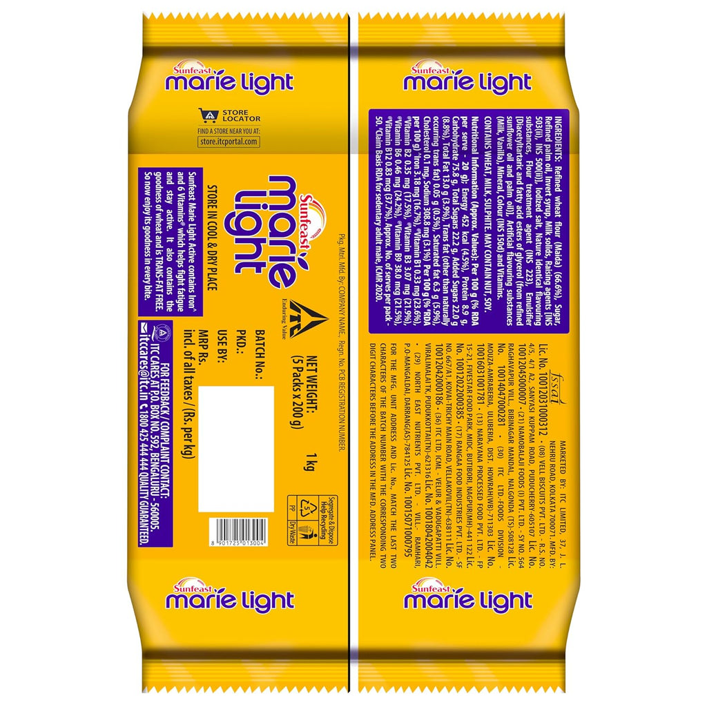 Sunfeast Marie Light Active, Marie Biscuits
