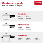 Prestige 5 Litre Triply Svachh Inner Lid Pressure Cooker|Gas & Induction Compatible|Deep lid for spillage control|Triply body for even heat distribution|Low Cooking Oil|5 Years Warranty|ISI Certified