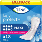 TENA Lady Maxi Bladder Control Pads for Heavy, Unexpected Urine Leaks | 18 Pcs | Postpartum or Post-surgery Pad | 37.7 Cm Long | Incontinence Pads | World's Leading Incontinence Brand