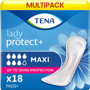 TENA Lady Maxi Bladder Control Pads for Heavy, Unexpected Urine Leaks | 18 Pcs | Postpartum or Post-surgery Pad | 37.7 Cm Long | Incontinence Pads | World's Leading Incontinence Brand