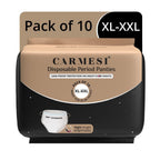 Carmesi Disposable Period Panties for Women - Pack of 10 (XL-XXL) | 360° Protection for Super Heavy Flow | Leak Proof & No Rashes | Maternity Panties | All Night Protection | Ultra Absorbent Core