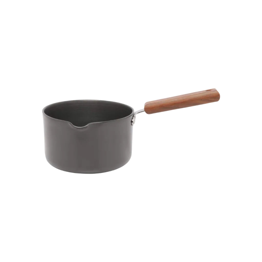 Wonderchef Ebony Hard Anodized Nonstick Sauce Pan | 16cm Non Stick Sauce Pan | 2L | 3.25 mm | Black and Brown