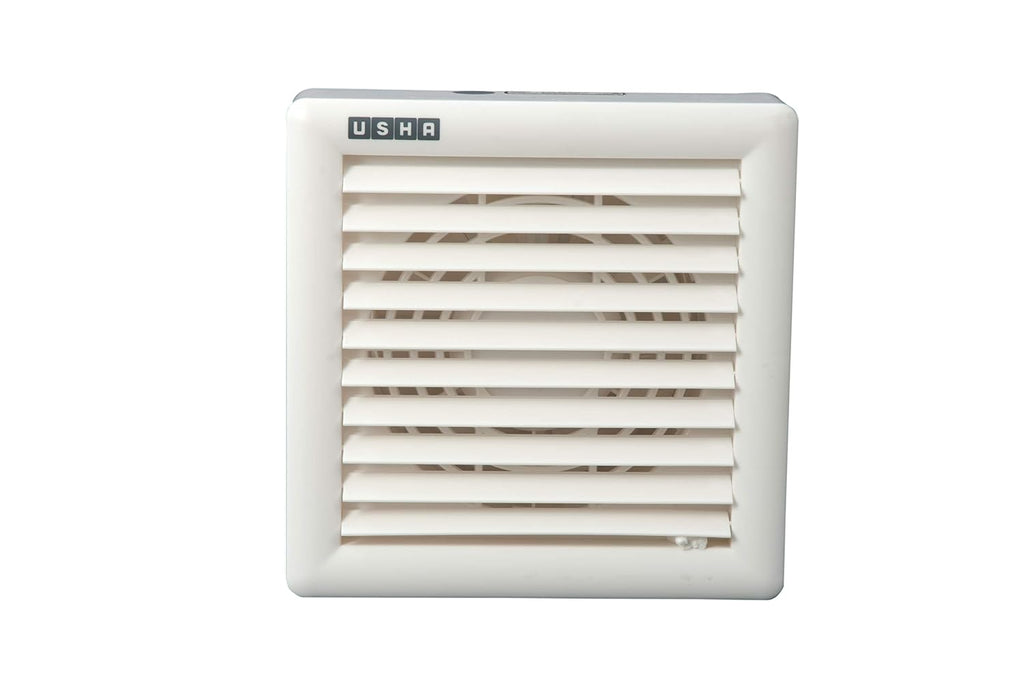 Usha Crisp Air Premia BV 150 mm (6‑Inch) Exhaust Fan for Bathroom| 100% Copper Motor | Automatic Front Shutter | Low‑Noise | Rust‑Proof Body & Blades | White