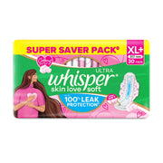 Whisper Ultra Skin Love Soft Sanitary Pads for Women, XL+ 30 Pads