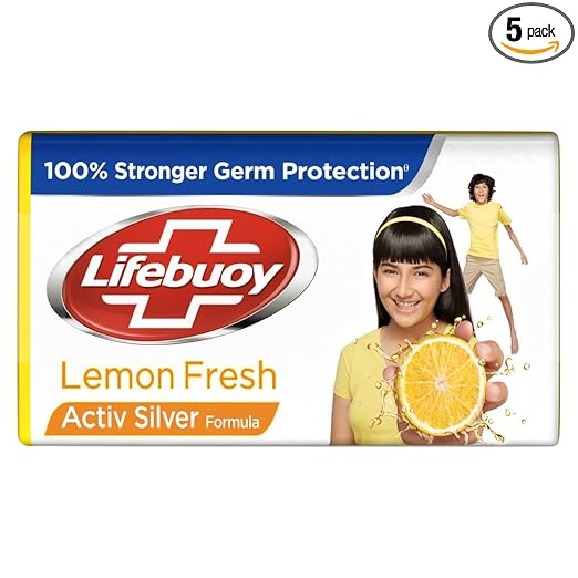 Lifebuoy Lemon Fresh 100% Stronger Germ Protection Soap Bar|| 4 x 125 g